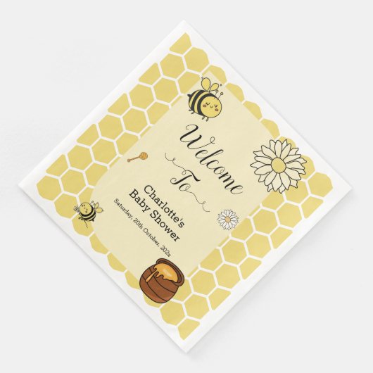 甘い蜂蜜の赤ちゃんシャワーが付いたかわいいハチ (コーナー)