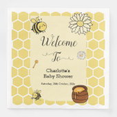 甘い蜂蜜の赤ちゃんシャワーが付いたかわいいハチ (正面)