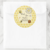 甘い蜂蜜の赤ちゃんシャワーが付いたかわいいハチ ラウンドシール (バッグ)