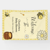 甘い蜂蜜の赤ちゃんシャワーが付いたかわいいハチ 横断幕 (横)