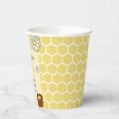甘い蜂蜜の赤ちゃんシャワーが付いたかわいいハチ 紙コップ (左)