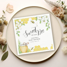 甘い蜂蜜の赤ちゃんシャワー紙ナプキン