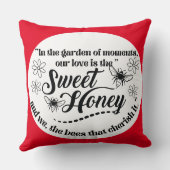 甘い蜂蜜引用文 クッション (裏面)