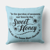甘い蜂蜜引用文 クッション (裏面)