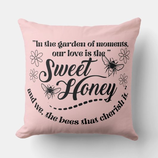 甘い蜂蜜引用文 クッション (正面)