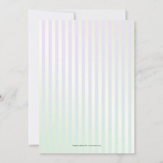 甘い蜂蜜茶カップケーキ赤ちゃんシャワー 招待状 (裏面)