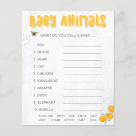 甘い蜂蜜黄色のシャワー赤ちゃん動物ゲーム