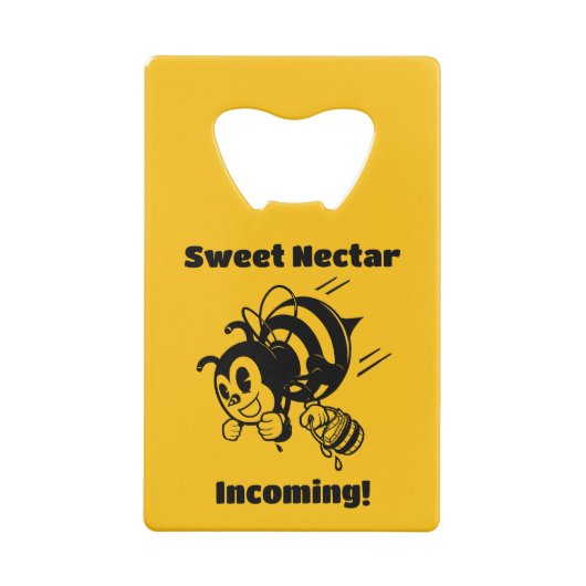 甘い蜜が入ってくる!ビー忙しバケツ漫画 クレジットカード栓抜き (裏面)