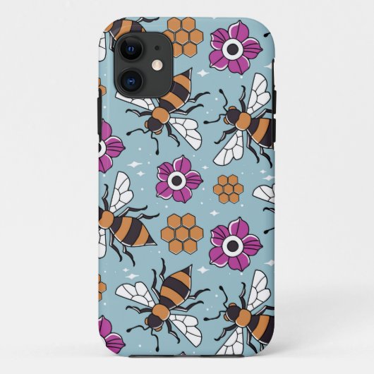 甘い蜜蜂の模様 Case-Mate iPhoneケース (裏面)