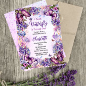 甘い蝶が一人の女の子を1歳の誕生日に変える 招待状