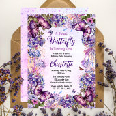 甘い蝶が一人の女の子を1歳の誕生日に変える 招待状