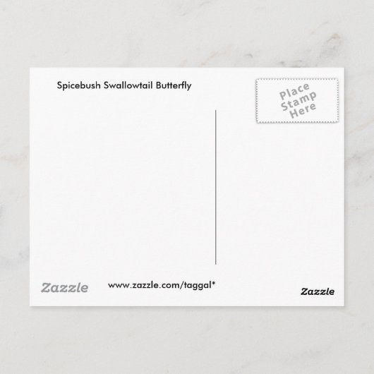 甘い蝶はがき ポストカード (裏面)