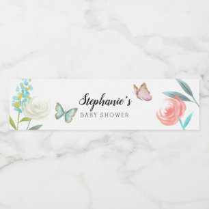 甘い蝶庭のベビーシャワー ペットボトルラベル