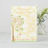 甘い蝶庭の誕生日のパーティの招待状 招待状 (スタンド正面)