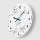 甘い蝶 ラージ壁時計 (傾斜)