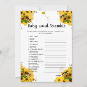 甘い言葉がスクランブル赤ちゃんシャワーゲーム シーズンカード (正面)