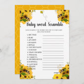 甘い言葉がスクランブル赤ちゃんシャワーゲーム シーズンカード (正面/裏面)