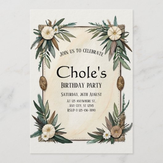 甘い記憶が揺れる 招待状 (正面)