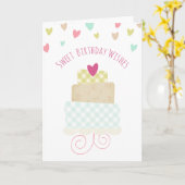 甘い誕生日は挨拶状を望みます カード (黄色い花)