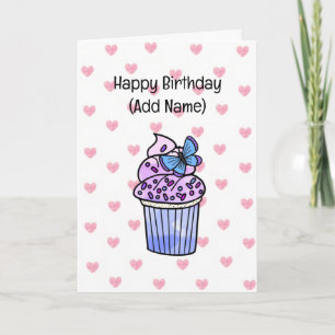甘い誕生日カード 誕生日カップケーキ カード