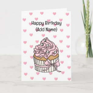 甘い誕生日カード 誕生日カップケーキ カード