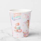 甘い誕生日パーティーパステルキャンディリンクリーム 紙コップ (正面)