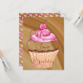 甘い誕生日 カード (正面/裏面インサイチュ)