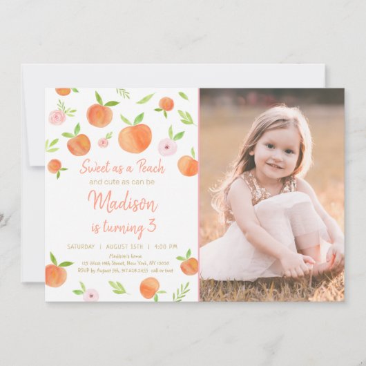 甘い誕生日 招待状 (正面)