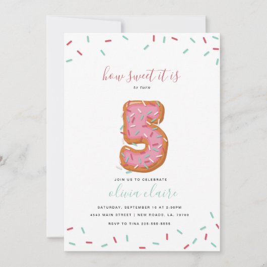 甘い誕生祝い| 5 招待状 (正面)