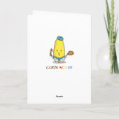 甘い誰かのためのかわいいトウモロコシ愛告白 カード (裏面)