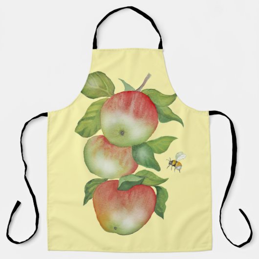 甘い調和：水の色りんごとビー エプロン (正面)