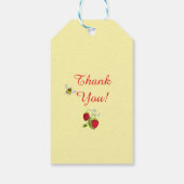 甘い調和：水の色りんごとビー ギフトタグ (裏面)