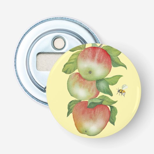 甘い調和：水の色りんごとビー 栓抜き (正面)