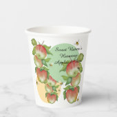 甘い調和：水の色りんごとビー 紙コップ (正面)