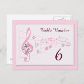 甘い豆と音楽のテーブル番号カード ポストカード (正面/裏面)
