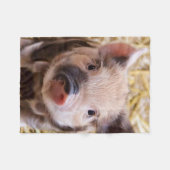 甘い豚 フリースブランケット (正面(横))