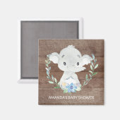 甘い象のベビーシャワーが磁石に マグネット (正面/裏面)