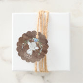 甘い象素朴赤ちゃんシャワー好意ギフトラベル フェイバータグ (インサイチュ)