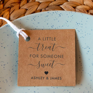 甘い贈り物のラベル、クラフト フェイバータグ