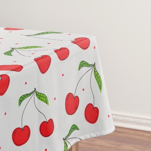 甘い赤いさくらんぼ模様 テーブルクロス (インサイチュ)