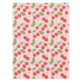 甘い赤いさくらんぼ模様 テーブルクロス (正面)