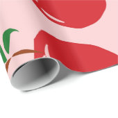 甘い赤いさくらんぼ模様 ラッピングペーパー (ロールコーナー)