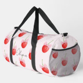 甘い赤いさくらんぼ ダッフルバッグ (右コーナー)