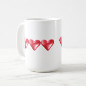 甘い赤いハート マグカップ (正面左)