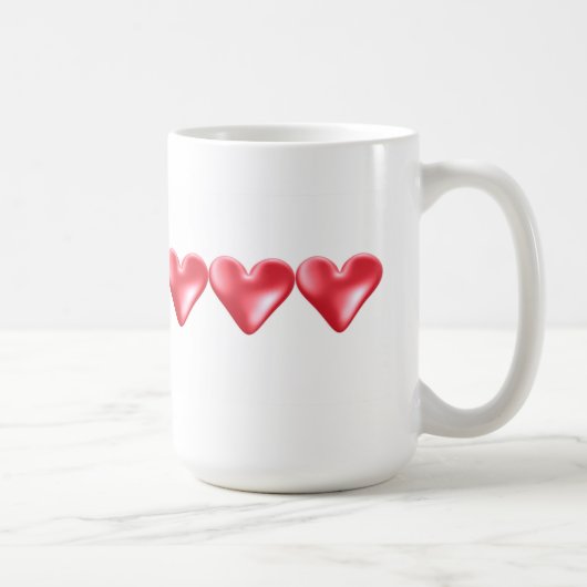 甘い赤いハート マグカップ (右)
