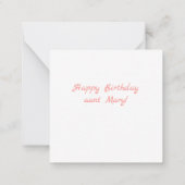 甘い赤いバラパーソナライズされた ノートカード (裏面)