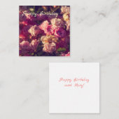 甘い赤いバラパーソナライズされた ノートカード (正面/裏面)