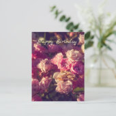 甘い赤いバラパーソナライズされた ポストカード (スタンド正面)