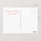 甘い赤いバラパーソナライズされた ポストカード (裏面)