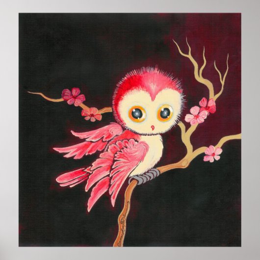 甘い赤いフクロウ ポスター (正面)